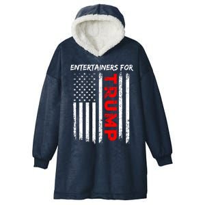 Entertainers For Trump Take America Back Gift Hooded Wearable Blanket