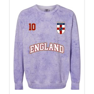 England Football Team Cute Gift Number 10 English Flag Soccer Colorblast Crewneck Sweatshirt