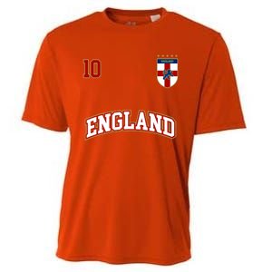 England Football Team Cute Gift Number 10 English Flag Soccer Cooling Performance Crew T-Shirt