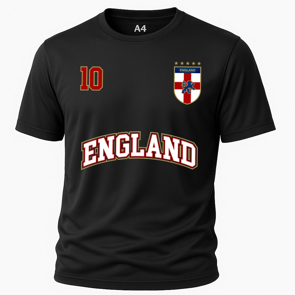 England Football Team Cute Gift Number 10 English Flag Soccer Cooling Performance Crew T-Shirt