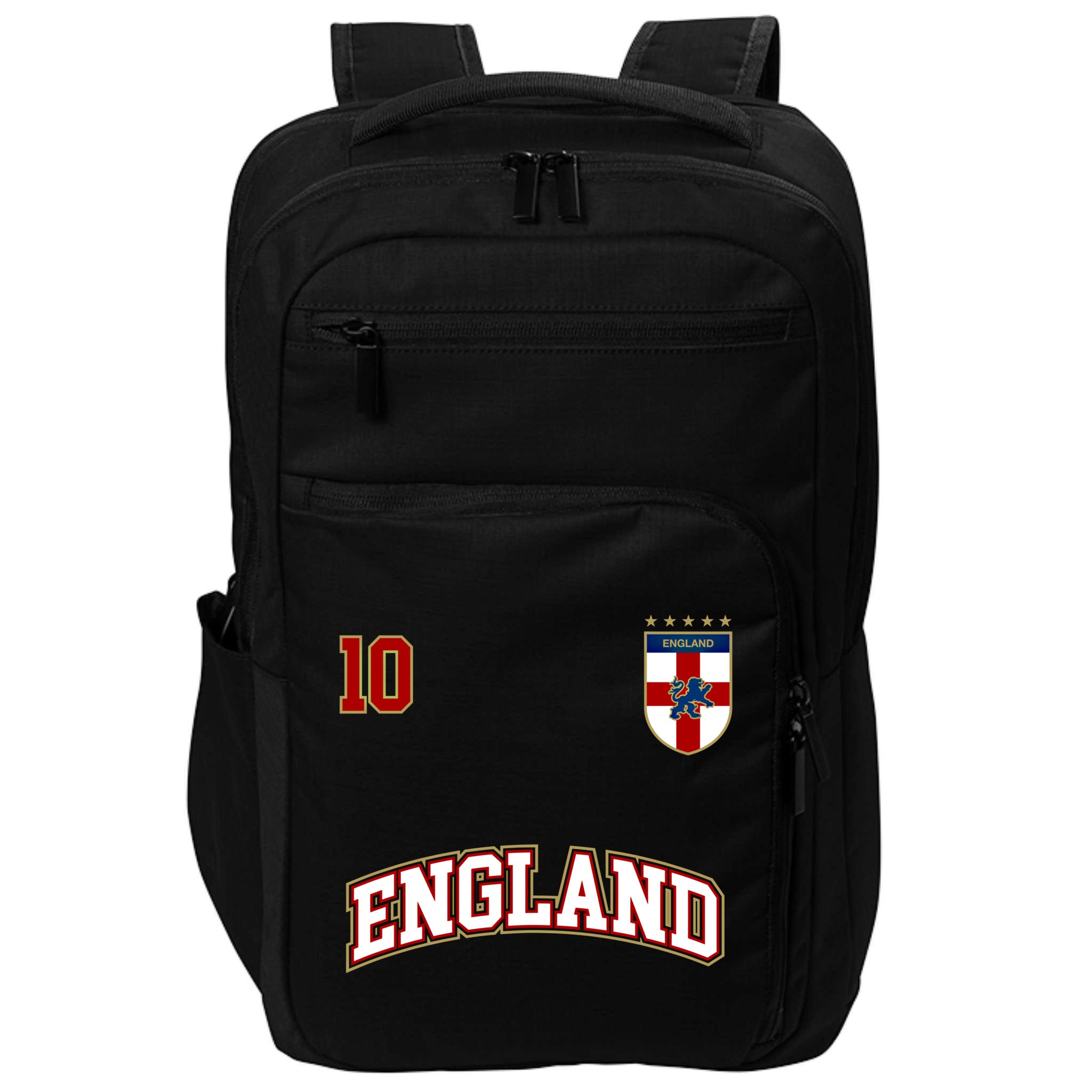 England Football Team Cute Gift Number 10 English Flag Soccer Impact Tech Backpack