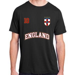 England Football Team Cute Gift Number 10 English Flag Soccer Adult ChromaSoft Performance T-Shirt