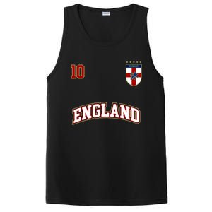 England Football Team Cute Gift Number 10 English Flag Soccer PosiCharge Competitor Tank