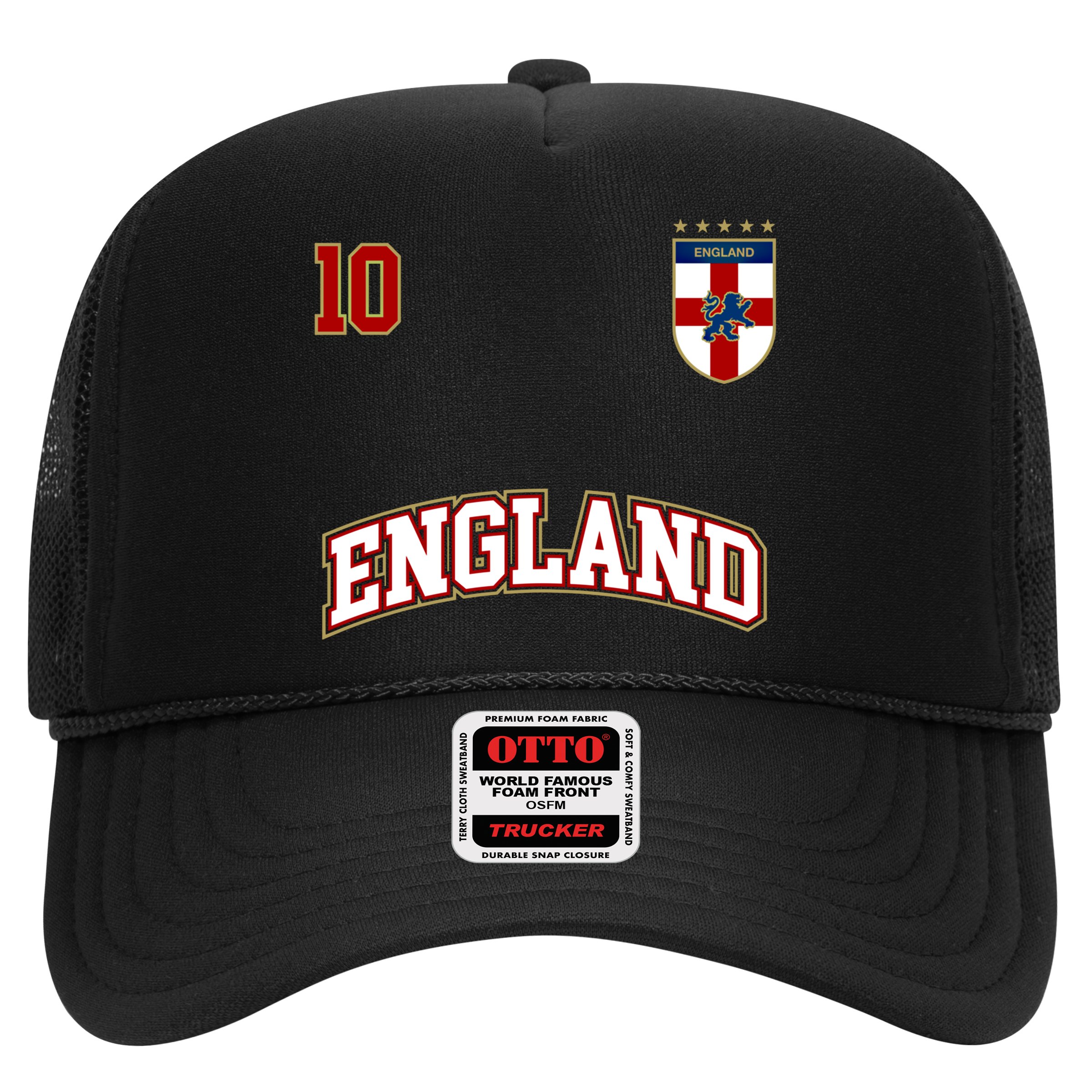 England Football Team Cute Gift Number 10 English Flag Soccer Hat