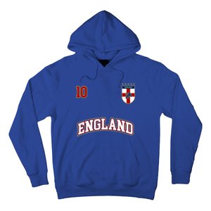 England Football Team Cute Gift Number 10 English Flag Soccer Hoodie