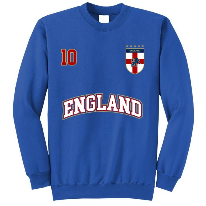 England Football Team Cute Gift Number 10 English Flag Soccer Sweatshirt