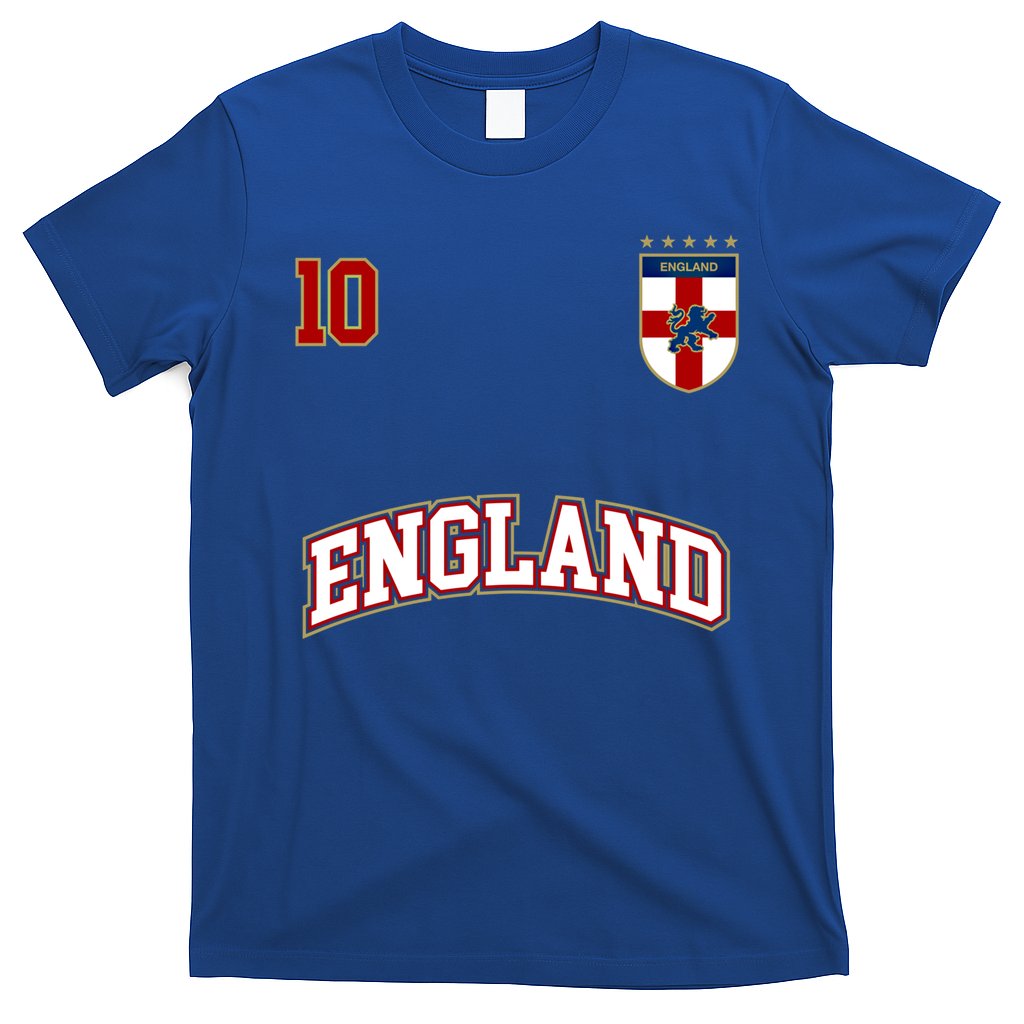 England Football Team Cute Gift Number 10 English Flag Soccer T-Shirt