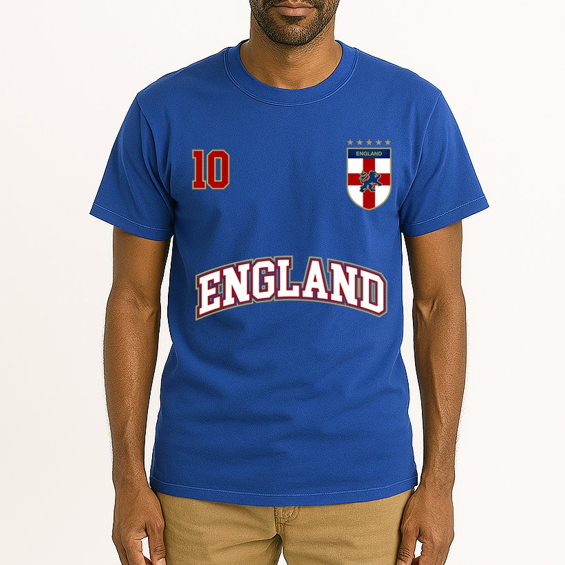 England Football Team Cute Gift Number 10 English Flag Soccer Tall T-Shirt