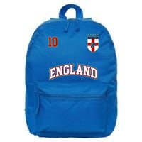 England Football Team Cute Gift Number 10 English Flag Soccer 16 in Basic Backpack