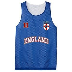 England Football Team Cute Gift Number 10 English Flag Soccer Mesh Reversible Basketball Jersey Tank