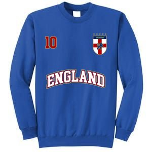 England Football Team Cute Gift Number 10 English Flag Soccer Tall Sweatshirt