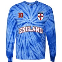 England Football Team Cute Gift Number 10 English Flag Soccer Tie-Dye Long Sleeve Shirt