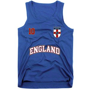 England Football Team Cute Gift Number 10 English Flag Soccer Tank Top