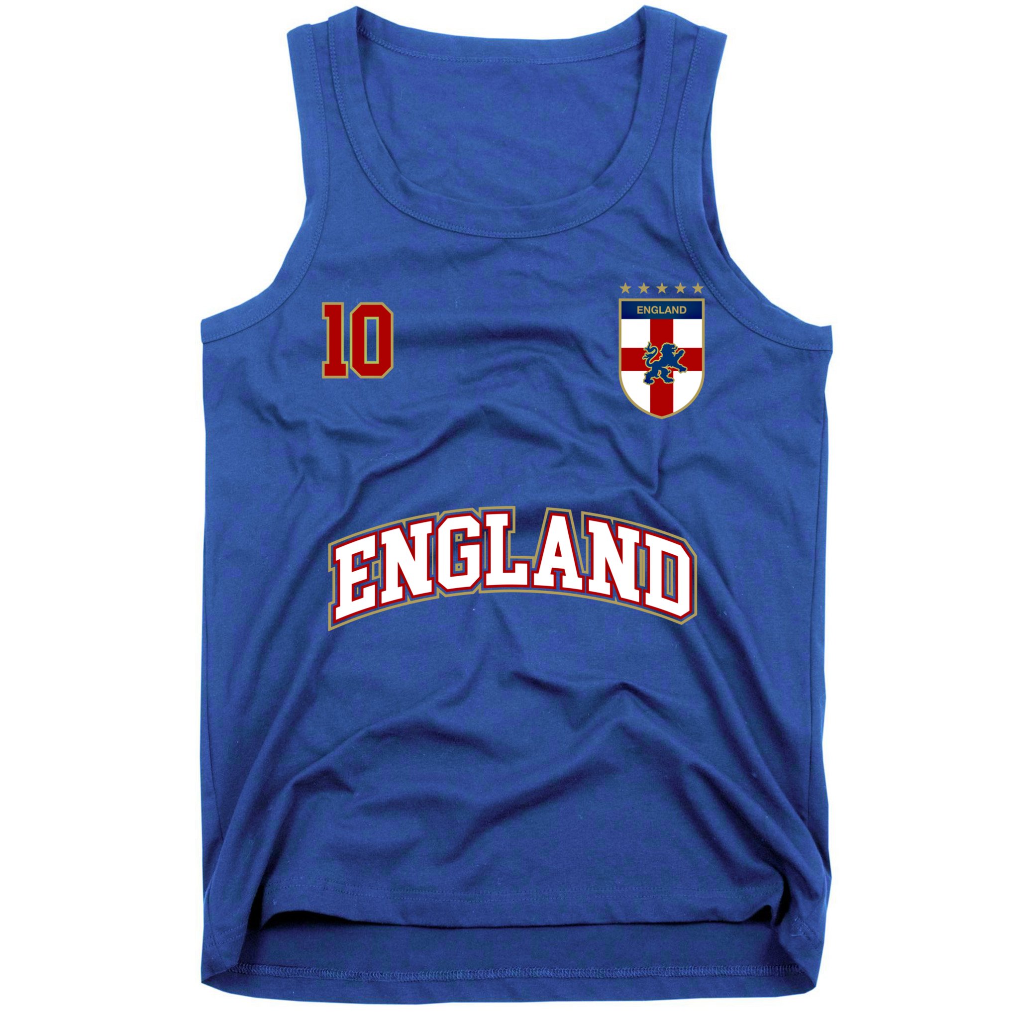 England Football Team Cute Gift Number 10 English Flag Soccer Tank Top