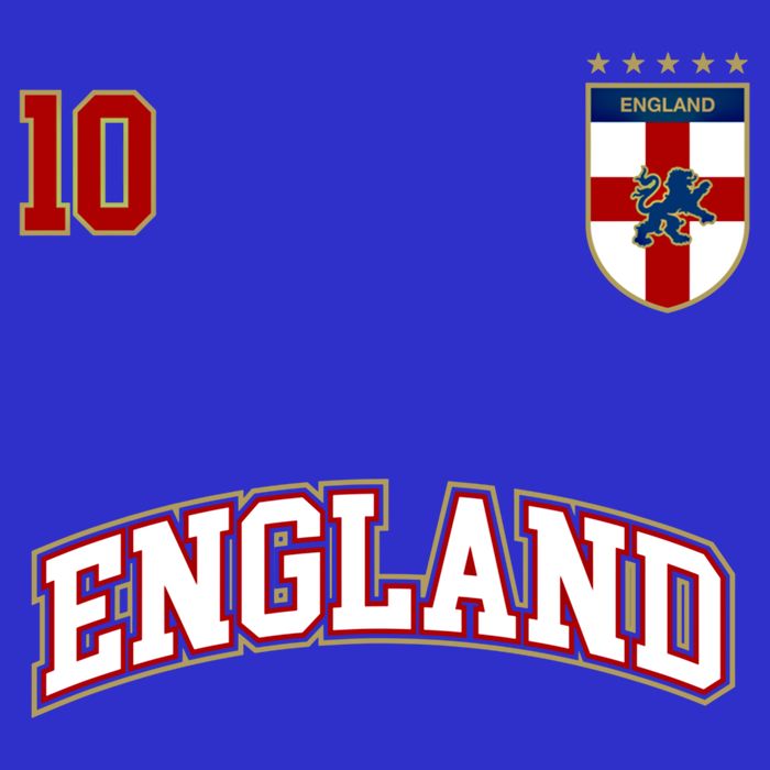 England Football Team Cute Gift Number 10 English Flag Soccer Zip Tote Bag