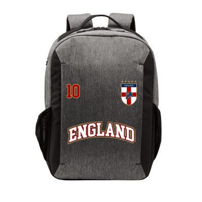England Football Team Cute Gift Number 10 English Flag Soccer Vector Backpack