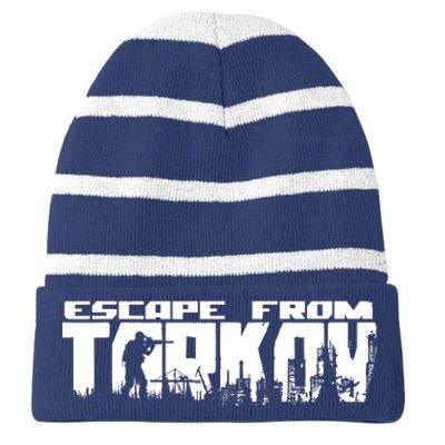 Escape From Tarkov Striped Beanie with Solid Band