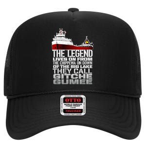 Edmund Fitzgerald They call Gitche gumee High Crown Mesh Back Trucker Hat