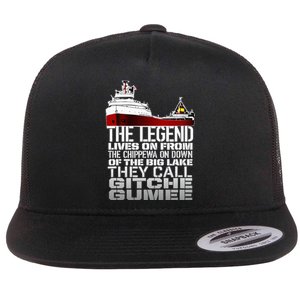 Edmund Fitzgerald They call Gitche gumee Flat Bill Trucker Hat