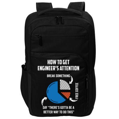 Engineer Funny Tee For Electrical Mechanical Civil Computer Impact Tech Backpack