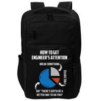 Engineer Funny Tee For Electrical Mechanical Civil Computer Impact Tech Backpack