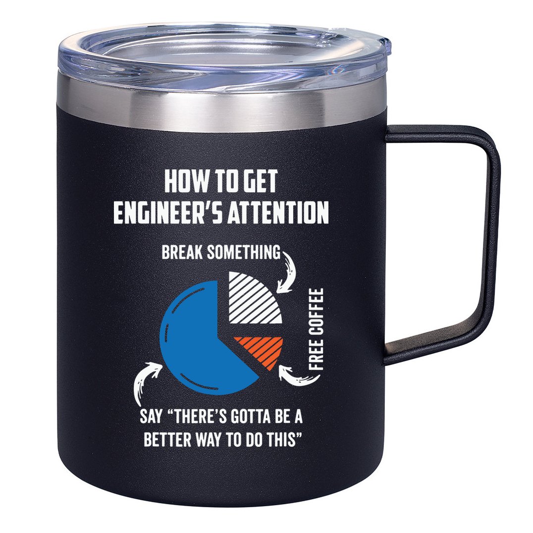 Engineer Funny Tee For Electrical Mechanical Civil Computer 12oz Stainless Steel Coffee Mug