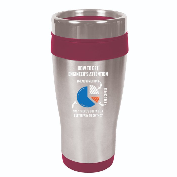 Engineer Funny Tee For Electrical Mechanical Civil Computer 16oz Travel Tumbler