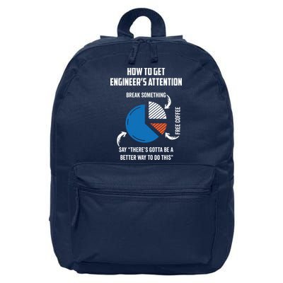 Engineer Funny Tee For Electrical Mechanical Civil Computer 16 in Basic Backpack