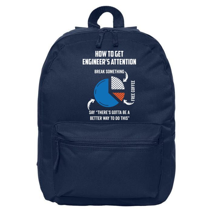 Engineer Funny Tee For Electrical Mechanical Civil Computer 16 in Basic Backpack