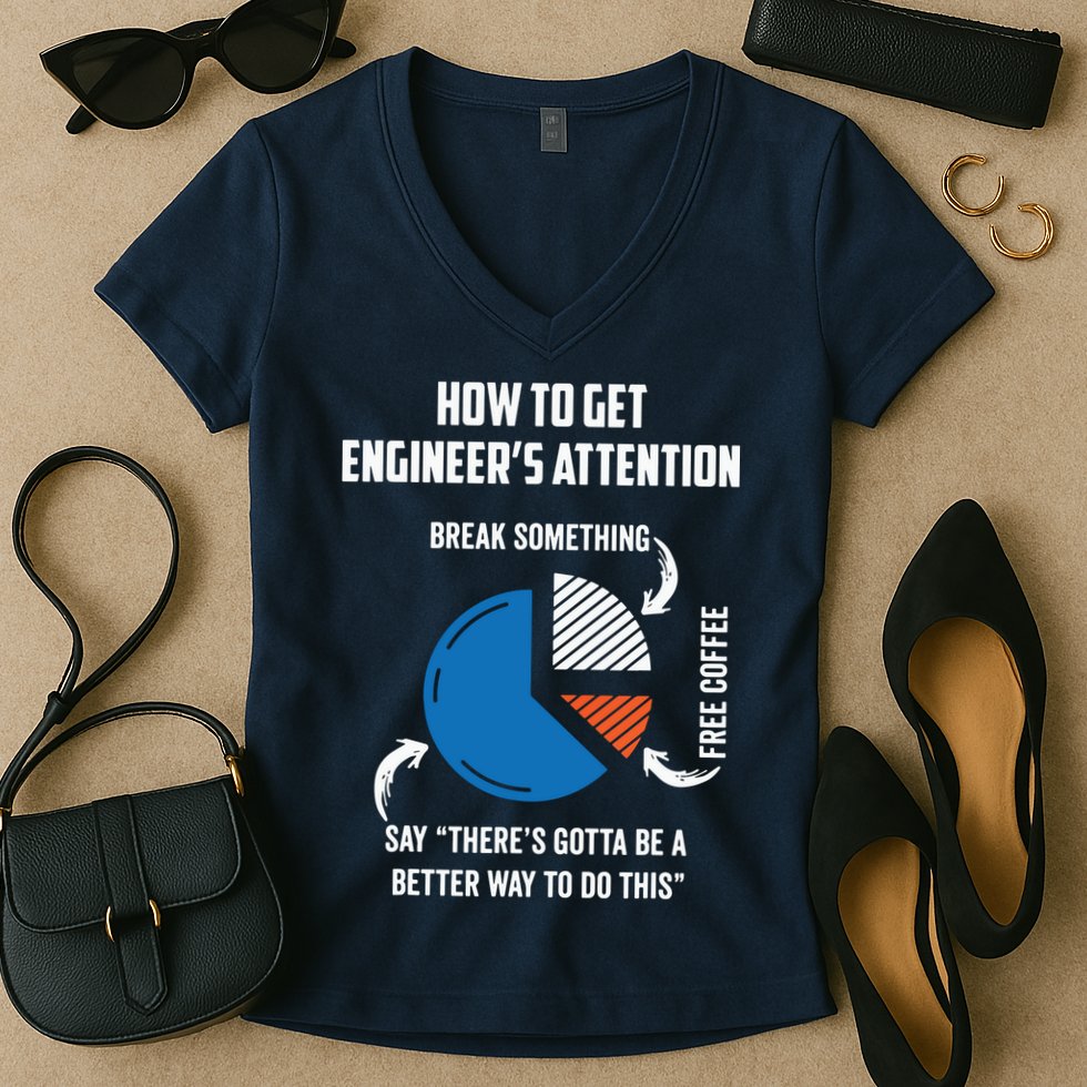 Engineer Funny Tee For Electrical Mechanical Civil Computer Women's V-Neck T-Shirt