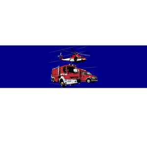 Ems Fire Truck Ambulance Rescue Helicopter Gift Cool Gift Bumper Sticker