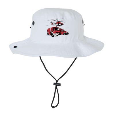 Ems Fire Truck Ambulance Rescue Helicopter Gift Cool Gift Legacy Cool Fit Booney Bucket Hat