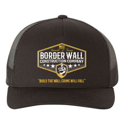 Epic Funny USA Donald Trump Border Wall Construction Company Yupoong Adult 5-Panel Trucker Hat