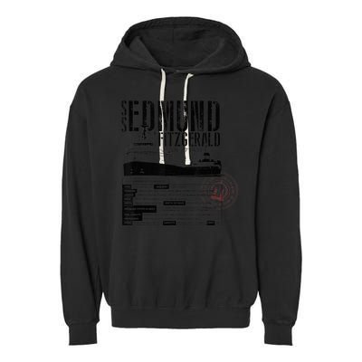 Edmund Fitzgerald US vintage Gitche Gumee Garment-Dyed Fleece Hoodie
