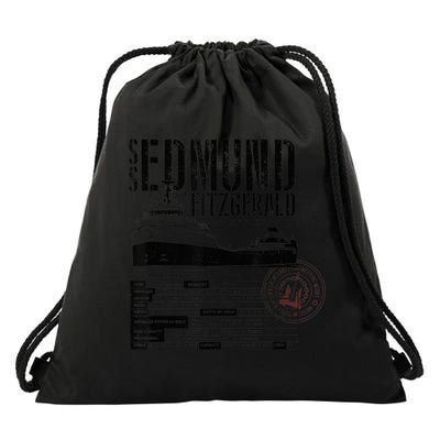 Edmund Fitzgerald US vintage Gitche Gumee Drawstring Bag