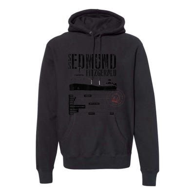 Edmund Fitzgerald US vintage Gitche Gumee Premium Hoodie