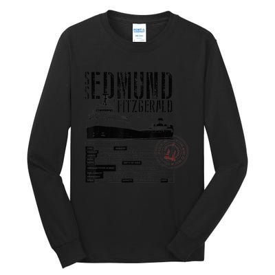 Edmund Fitzgerald US vintage Gitche Gumee Tall Long Sleeve T-Shirt