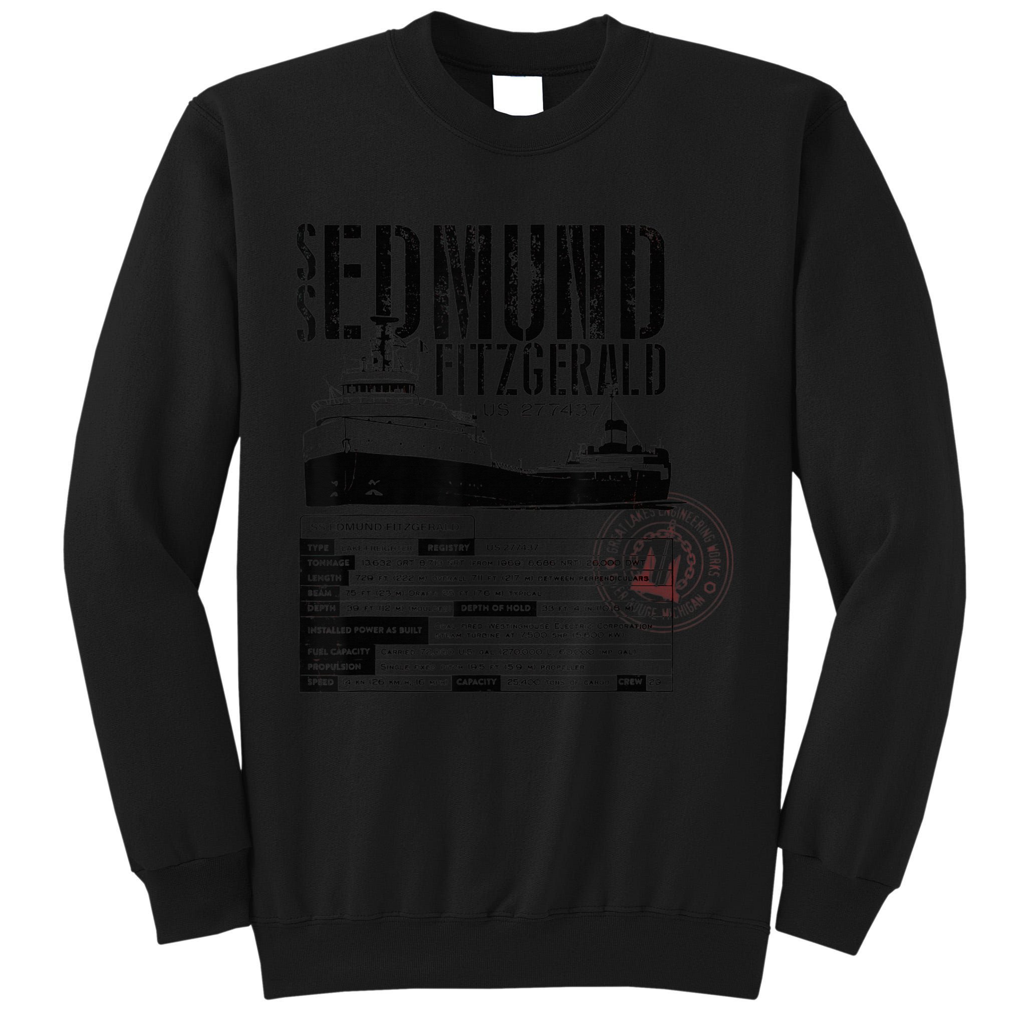 Edmund Fitzgerald US vintage Gitche Gumee Tall Sweatshirt