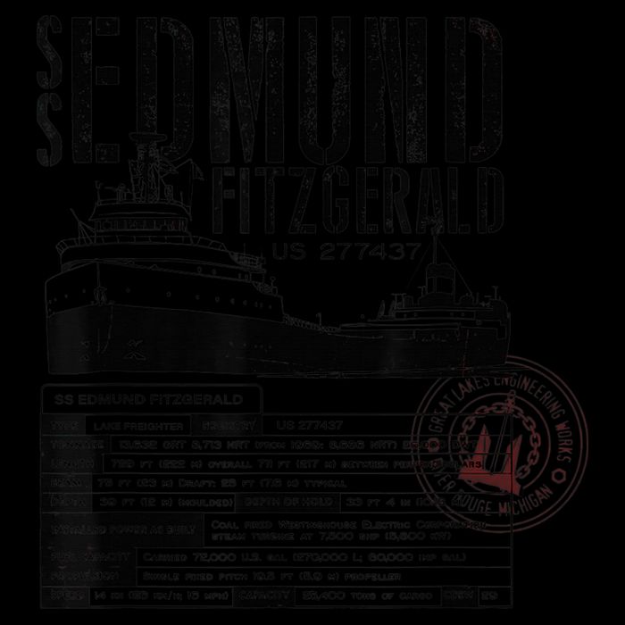 Edmund Fitzgerald US vintage Gitche Gumee Womens Tank Top
