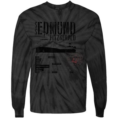 Edmund Fitzgerald US vintage Gitche Gumee Tie-Dye Long Sleeve Shirt