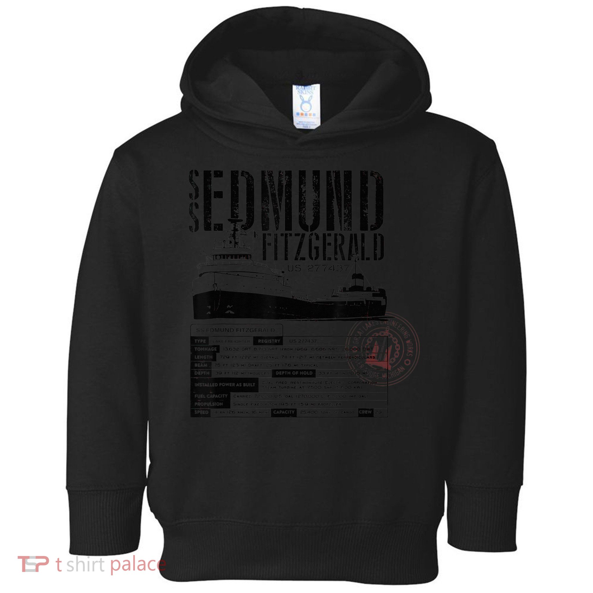 Edmund Fitzgerald US vintage Gitche Gumee Toddler Hoodie