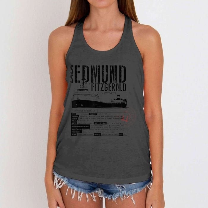 Edmund Fitzgerald US vintage Gitche Gumee Women's Knotted Racerback Tank