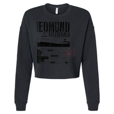 Edmund Fitzgerald US vintage Gitche Gumee Cropped Pullover Crew