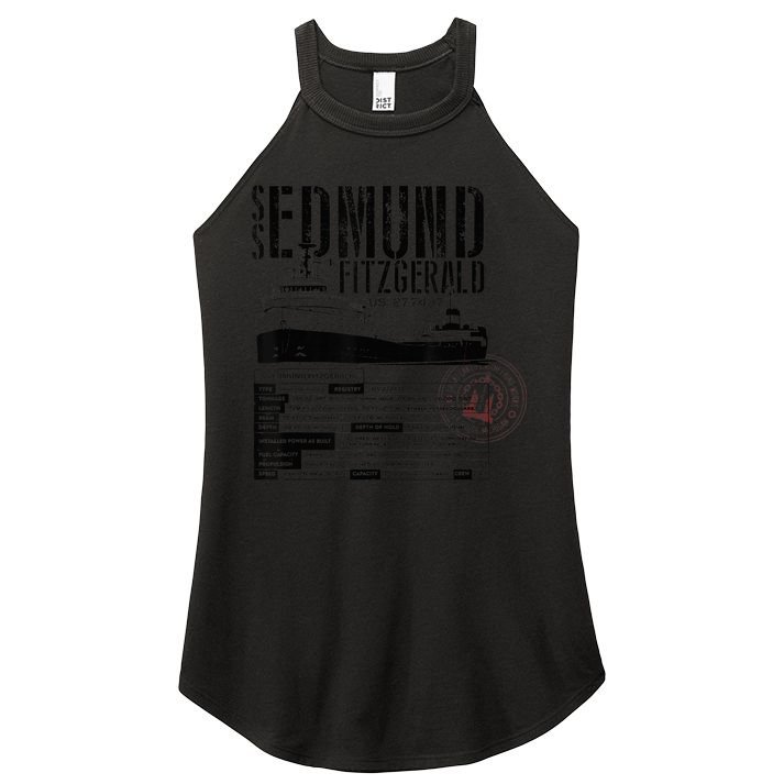 Edmund Fitzgerald US vintage Gitche Gumee Women's Perfect Tri Rocker Tank