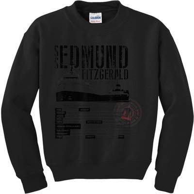Edmund Fitzgerald US vintage Gitche Gumee Kids Sweatshirt