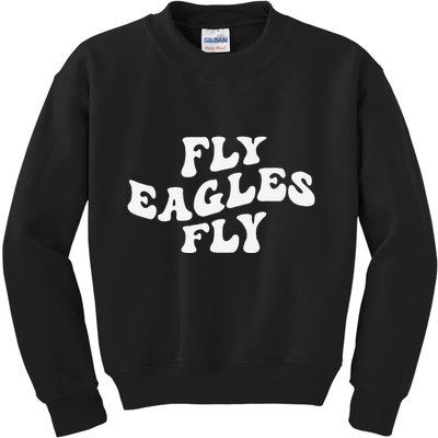 Eagles Fly Vintage Eagles Flying Bird Inspirational Kids Sweatshirt