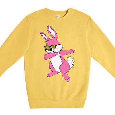 Easters For Women Dabbing Hip Hop Bunny Premium Crewneck Sweatshirt