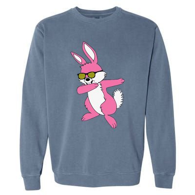 Easters For Women Dabbing Hip Hop Bunny Garment-Dyed Sweatshirt