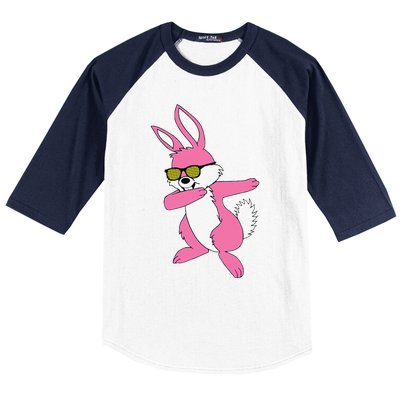 Easters For Women Dabbing Hip Hop Bunny Baseball Sleeve Shirt