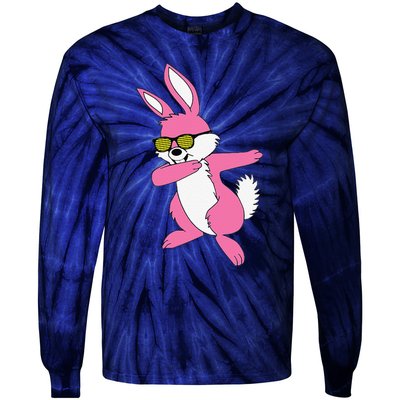 Easters For Women Dabbing Hip Hop Bunny Tie-Dye Long Sleeve Shirt